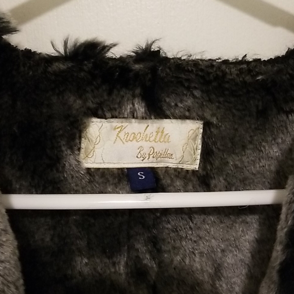 Krochetta by Papillon Suede Faux Fur Jacket - Picture 2 of 3